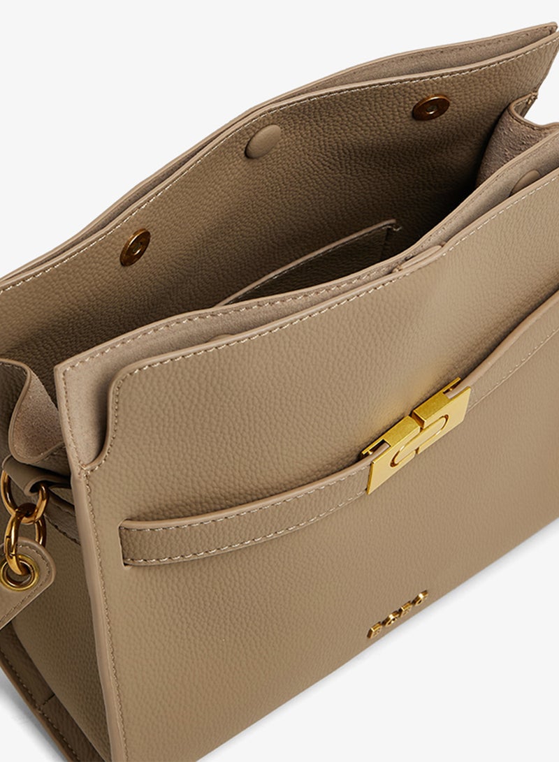 BCBG Logo Detail Satchel Bag - Image 5